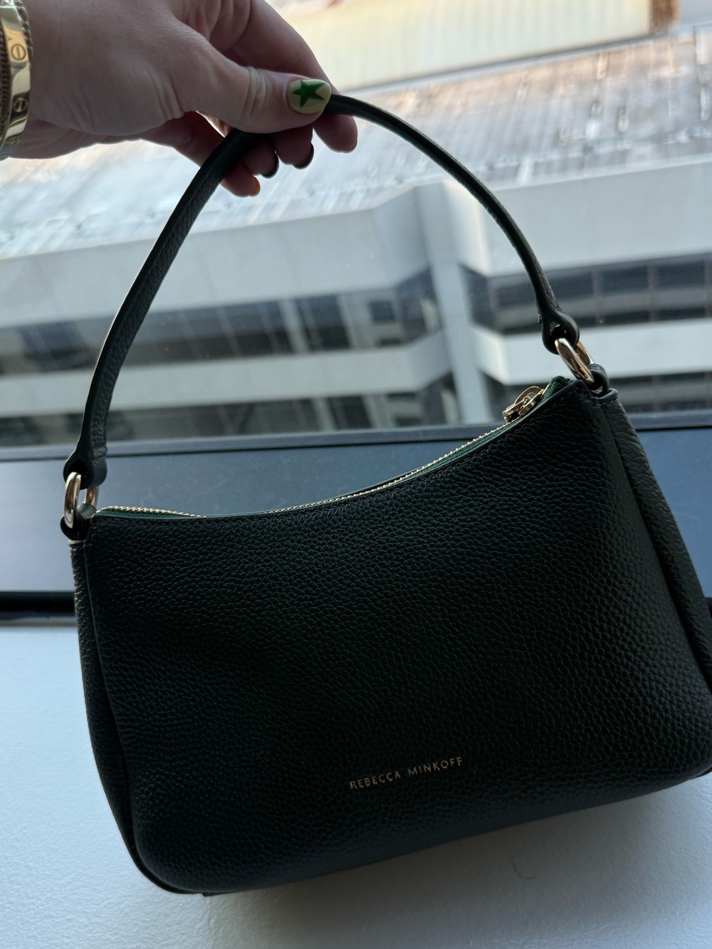 Rebecca Minkoff Megan Mini Leather Shoulder Bag Green - Picture 6 of 9